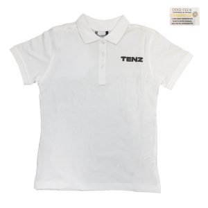 Poloshirt Damen weiß mit Stick